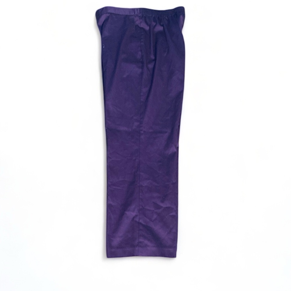 Alfred Dunner  Elastic Waist Purple Pants